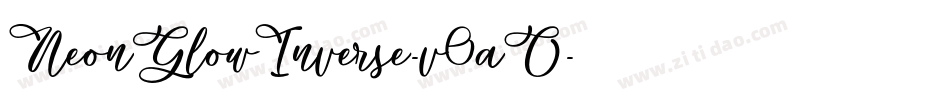 NeonGlowInverse-v0aO字体转换