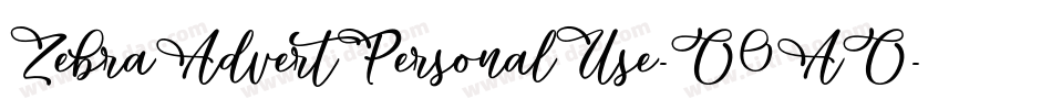 ZebraAdvertPersonalUse-O0AO字体转换