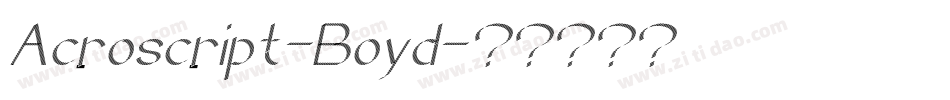 Acroscript-Boyd字体转换