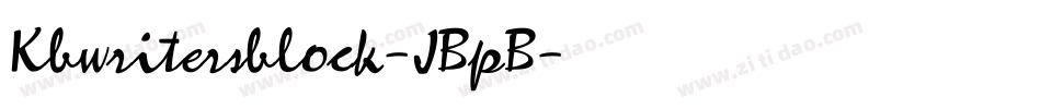 Kbwritersblock-JBpB字体转换