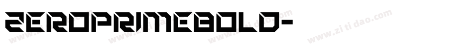 zeroprimebold字体转换