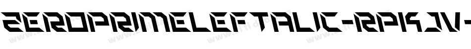 ZeroPrimeLeftalic-RpKJV字体转换