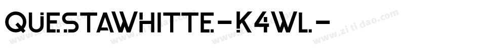 QuestaWhitte-K4Wl字体转换