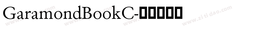 GaramondBookC字体转换