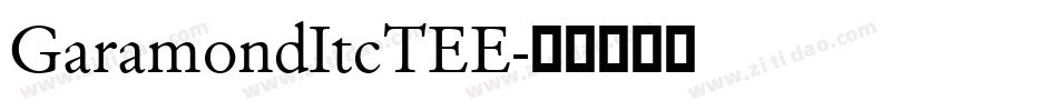 GaramondItcTEE字体转换