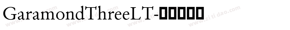 GaramondThreeLT字体转换