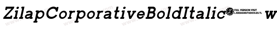 ZilapCorporativeBoldItalic-w5q9字体转换