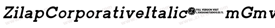 ZilapCorporativeItalic-mGmv字体转换