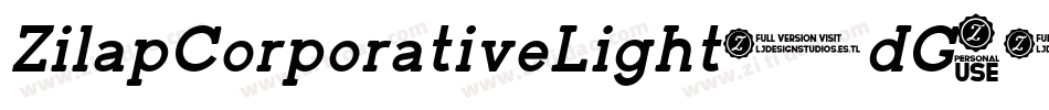 ZilapCorporativeLight-dG87字体转换