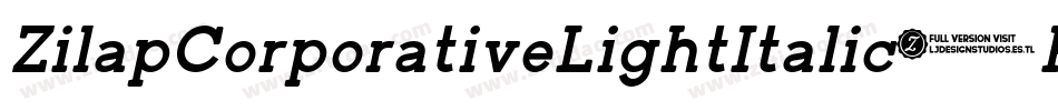 ZilapCorporativeLightItalic-PMAE字体转换