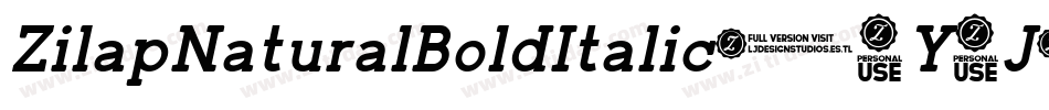 ZilapNaturalBoldItalic-8Y4J字体转换