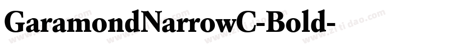 GaramondNarrowC-Bold字体转换