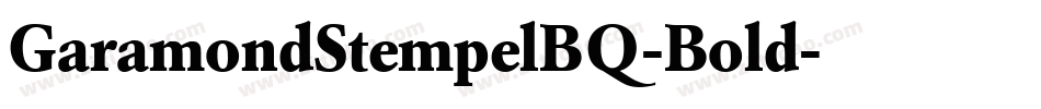 GaramondStempelBQ-Bold字体转换