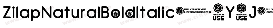 ZilapNaturalBoldItalic-8Y4J字体转换