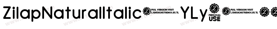 ZilapNaturalItalic-YLy4字体转换