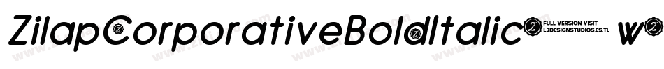 ZilapCorporativeBoldItalic-w5q9字体转换