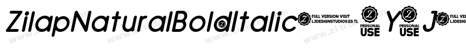 ZilapNaturalBoldItalic-8Y4J字体转换