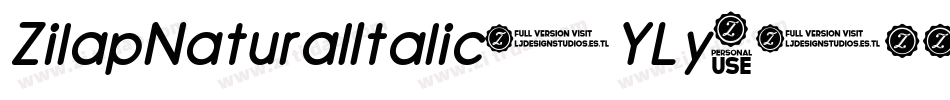 ZilapNaturalItalic-YLy4字体转换
