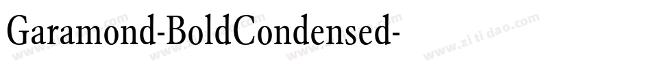 Garamond-BoldCondensed字体转换