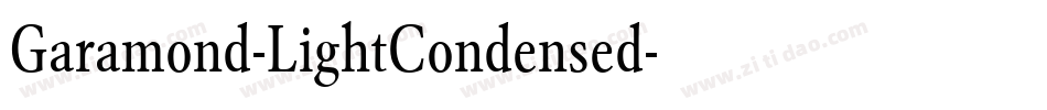Garamond-LightCondensed字体转换