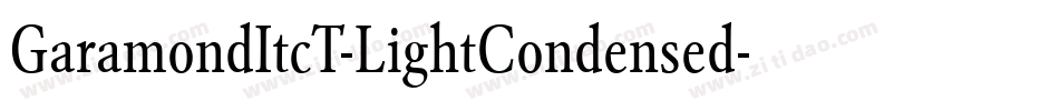 GaramondItcT-LightCondensed字体转换