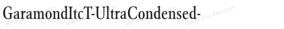 GaramondItcT-UltraCondensed字体转换
