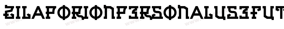 ZilapOrionPersonalUseFuturistic-DzA3字体转换