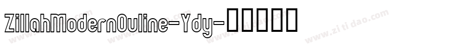 ZillahModernOuline-Ydy字体转换