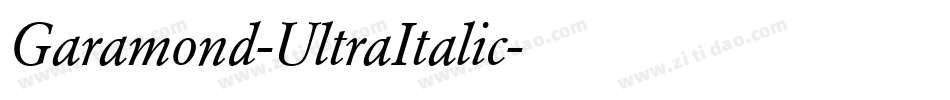 Garamond-UltraItalic字体转换