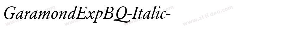 GaramondExpBQ-Italic字体转换