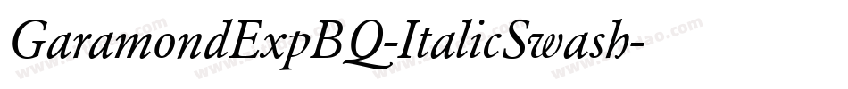 GaramondExpBQ-ItalicSwash字体转换