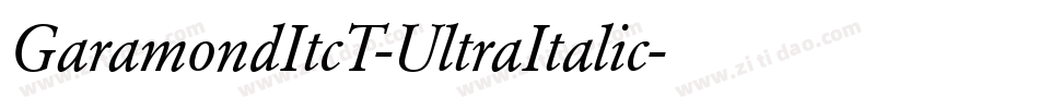 GaramondItcT-UltraItalic字体转换