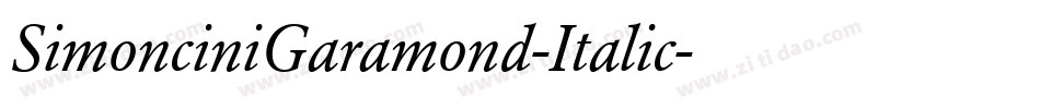 SimonciniGaramond-Italic字体转换