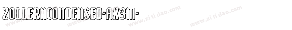 ZollernCondensed-aX3m字体转换