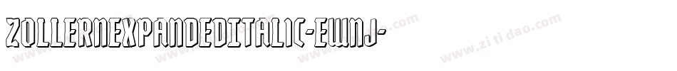 ZollernExpandedItalic-EWnj字体转换