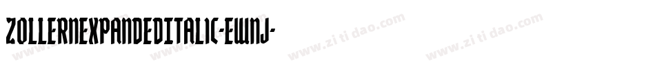 ZollernExpandedItalic-EWnj字体转换