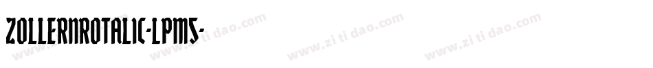 ZollernRotalic-LpM5字体转换