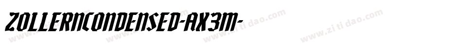 ZollernCondensed-aX3m字体转换