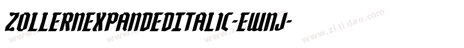 ZollernExpandedItalic-EWnj字体转换