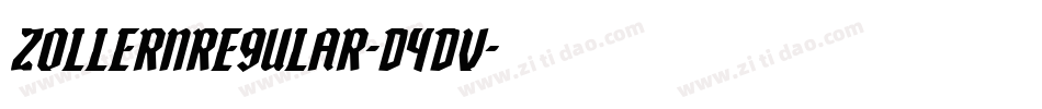 ZollernRegular-d4DV字体转换