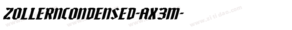 ZollernCondensed-aX3m字体转换