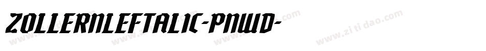 ZollernLeftalic-Pnwd字体转换