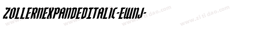 ZollernExpandedItalic-EWnj字体转换