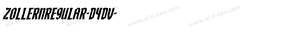 ZollernRegular-d4DV字体转换