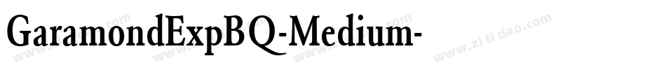 GaramondExpBQ-Medium字体转换