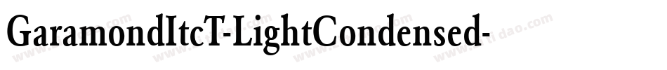 GaramondItcT-LightCondensed字体转换