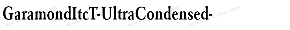 GaramondItcT-UltraCondensed字体转换