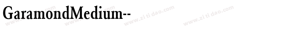 GaramondMedium-字体转换