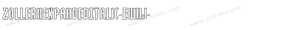 ZollernExpandedItalic-EWnj字体转换
