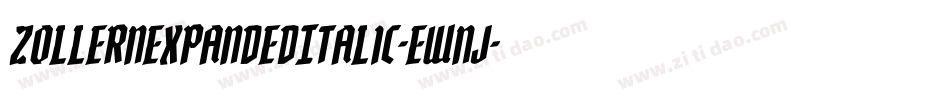 ZollernExpandedItalic-EWnj字体转换